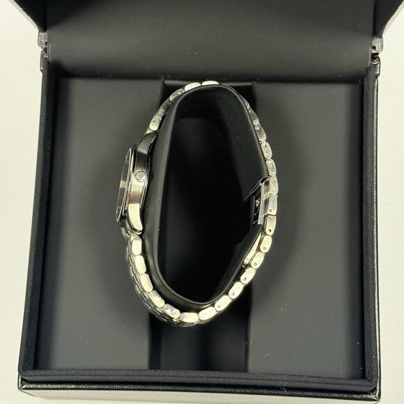 Movado Museum 28mm Steel Black Dial Quartz Ladies Watch 0606505